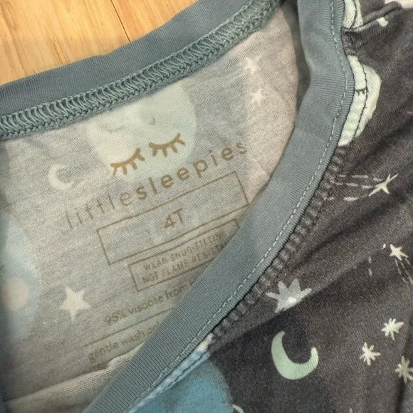 Little Sleepies Kids Space-Themed Pajamas 4T - Picture 2 of 5